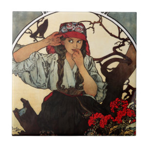Alphonse Mucha Moravian Teachers Choir Tile