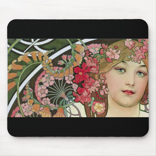 Alphonse Mucha Mouse Pad (Front)