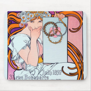 Alphonse Mucha Mouse Pad