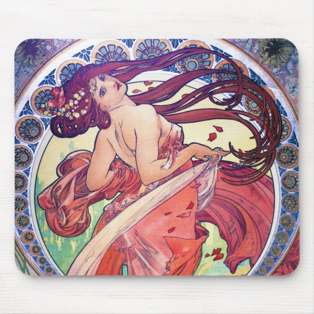 Alphonse Mucha Mouse Pad (Front)