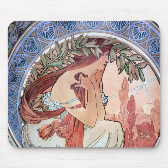 Alphonse Mucha Mouse Pad (Front)