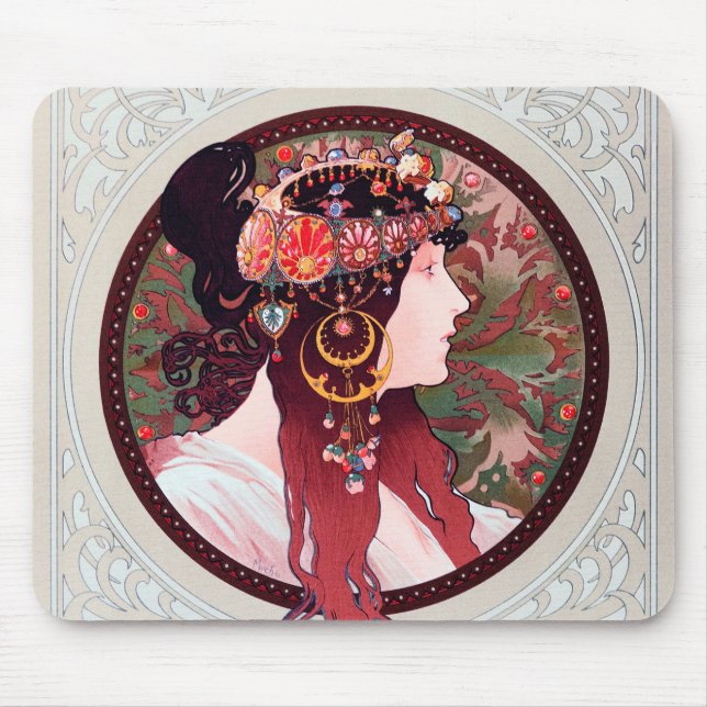 Alphonse Mucha Mouse Pad (Front)