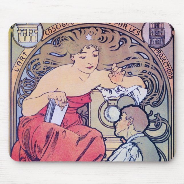 Alphonse Mucha Mouse Pad (Front)