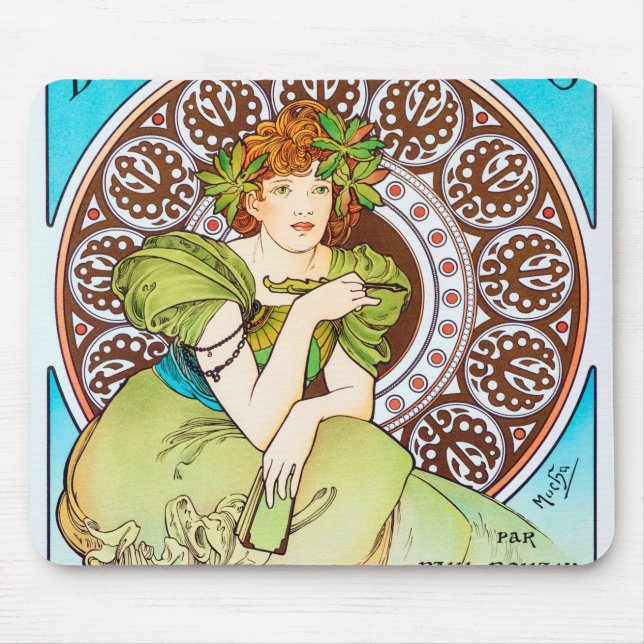 Alphonse Mucha Mouse Pad (Front)