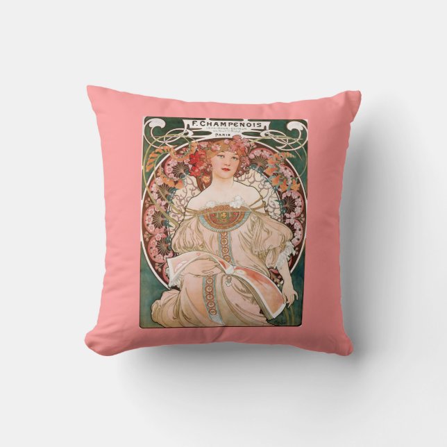 Alphonse Mucha Painting Cushion (Front)