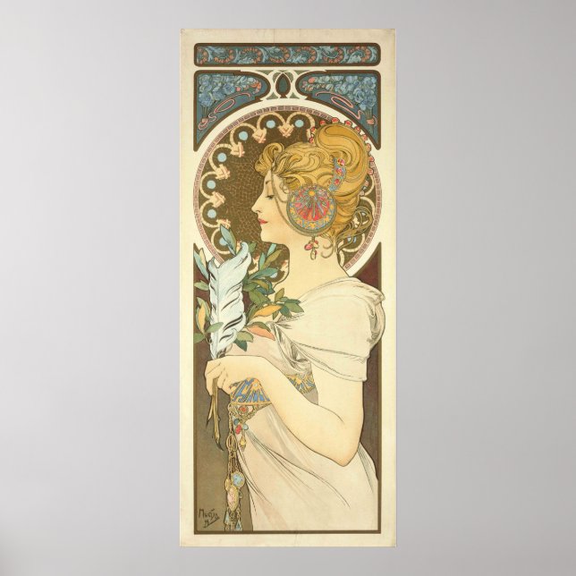Alphonse Mucha Painting full bleed Poster (Front)