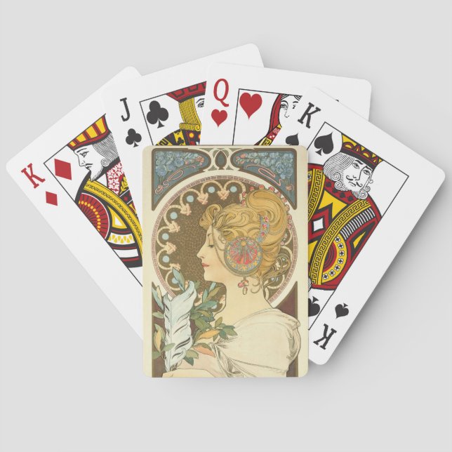 Alphonse Mucha Painting Playing Cards (Back)