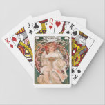 Alphonse Mucha Painting Playing Cards<br><div class="desc">Alphonse Mucha was the king of painted posters in the late 1800s and early 1900s, including during the roaring 20s. He personified the Art Nouveau movement with his colourful paintings of women and bounty. His designs make great bridal shower gifts or even wedding party thank yous or favours. Play with...</div>