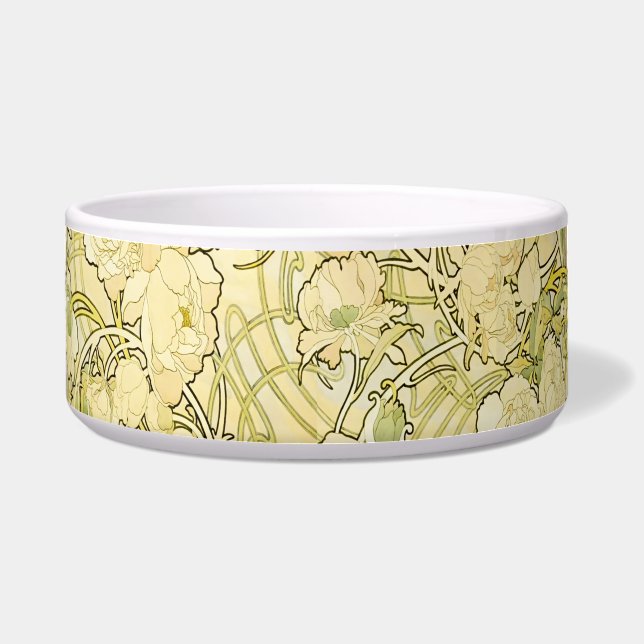Alphonse Mucha Peonies Art Nouveau Floral Pattern (Front)