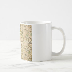 Alphonse Mucha Peonies Peony Roses Fawn 1897 Coffee Mug