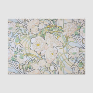 Alphonse Mucha Peonies Tissue Paper