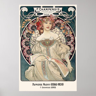 Alphonse Mucha Poster   Art Nouveau Gallery Print