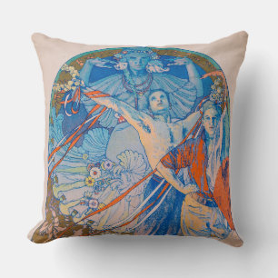 Alphonse Mucha Poster for Sokol Festival (1926) Cushion