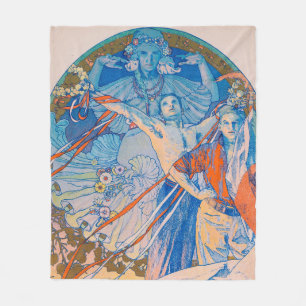 Alphonse Mucha Poster for Sokol Festival (1926) Fleece Blanket