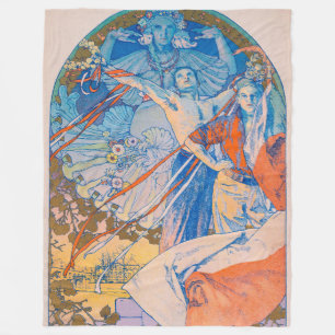 Alphonse Mucha Poster for Sokol Festival (1926) Fleece Blanket