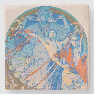 Alphonse Mucha Poster for Sokol Festival (1926) Stone Coaster