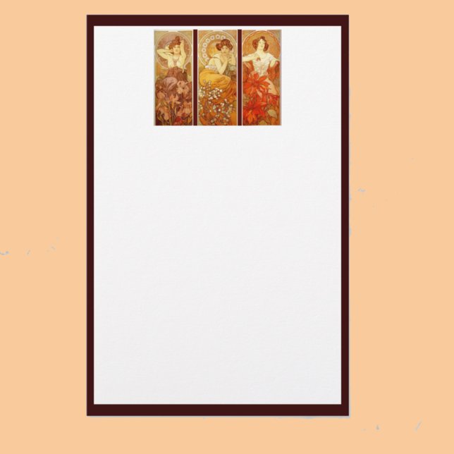 Alphonse Mucha precious stones  Stationery (Creator Uploaded)