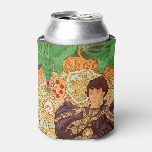 Alphonse Mucha Prince and Dragon Can Cooler (Can Front)