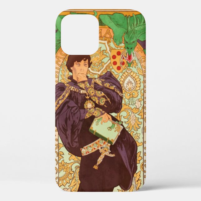 Alphonse Mucha Prince and Dragon Case-Mate iPhone Case (Back)
