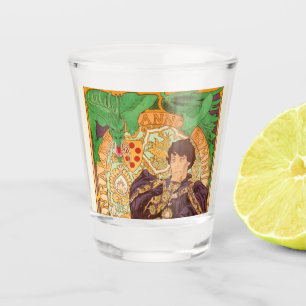 Alphonse Mucha Prince and Dragon Shot Glass