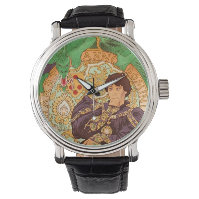 Alphonse Mucha Prince and Dragon Watch (Front)