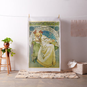 Alphonse Mucha Princess Hyacinth Art Nouveau Fabric