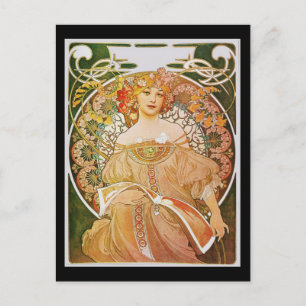 Alphonse Mucha Reverie Daydream Postcard