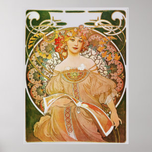 Alphonse Mucha Reverie Daydream Poster