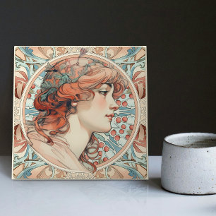 Alphonse Mucha Sarah Bernhardt Art Nouveau Ceramic Ceramic Tile
