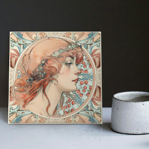 Alphonse Mucha Sarah Bernhardt Art Nouveau Ceramic Ceramic Tile