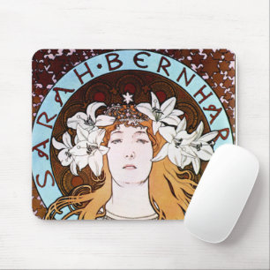 Alphonse Mucha - Sarah Bernhardt Mouse Pad