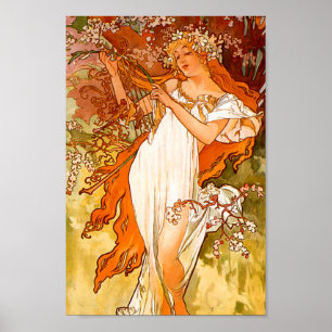 Alphonse Mucha Spring Poster
