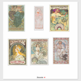 Alphonse Mucha Sticker Assortment 2