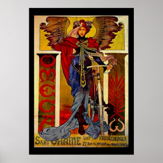 Alphonse Mucha Stunning Art Nouveau Woman #39 Poster