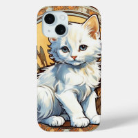 Alphonse Mucha Style Cat