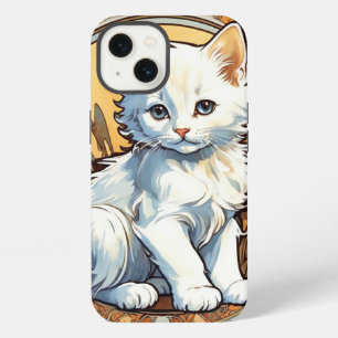 Alphonse Mucha Style Cat iPhone 13 Case