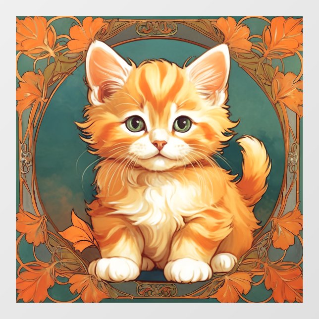 Alphonse Mucha Style Orange Cat (Sheet)