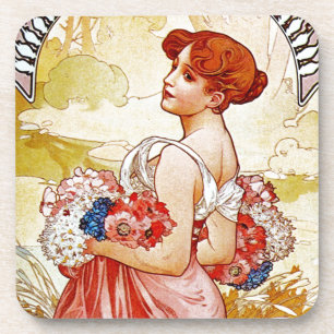 Alphonse Mucha Summer Coaster
