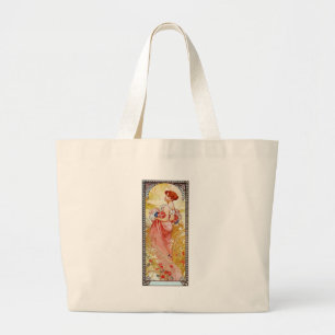 Alphonse Mucha Summer Large Tote Bag