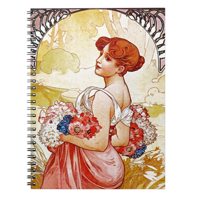 Alphonse Mucha Summer Notebook (Front)