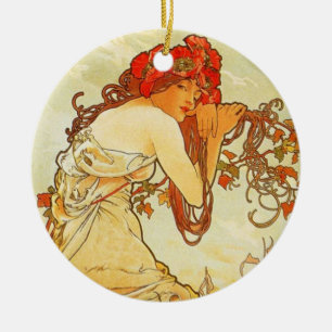 Alphonse Mucha Summer Ornament
