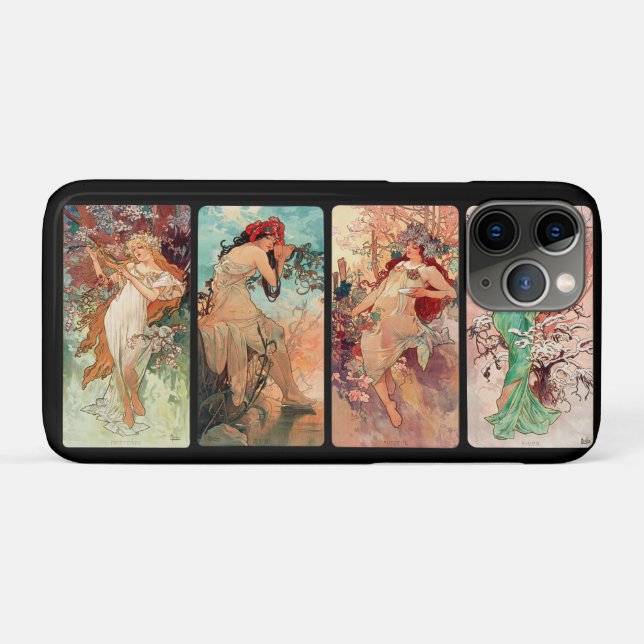 Alphonse Mucha, The Four Seasons (1896)  Case-Mate iPhone Case (Back (Horizontal))