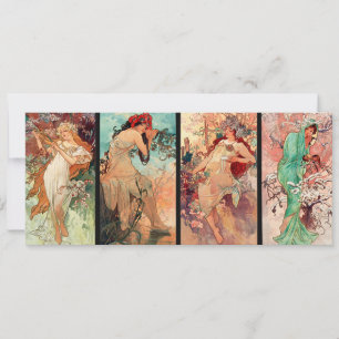 Alphonse Mucha, The Four Seasons (1896)  Invitation
