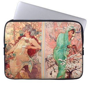 Alphonse Mucha, The Four Seasons (1896) Laptop Sleeve