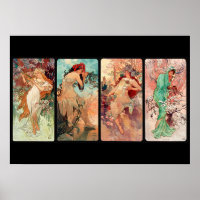 Alphonse Mucha, The Four Seasons (1896)