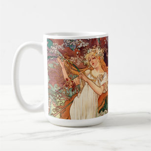 Alphonse Mucha, The Seasons (1896) Spring Coffee Mug