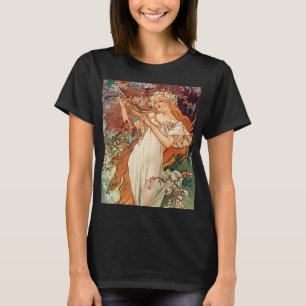 Alphonse Mucha, The Seasons (1896) Spring T-Shirt