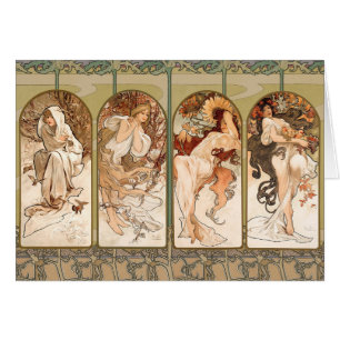 Alphonse Mucha The Seasons 1897 Art Nouveau