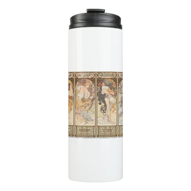 Alphonse Mucha The Seasons, 1897 Thermal Tumbler (Front)