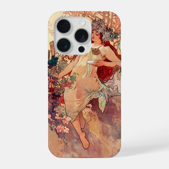 Alphonse Mucha, The Seasons, Autumn (1896)  iPhone Case (Back)